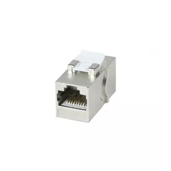 SYNERGY21 S216317V4 Cat6A afskærmet RJ45 Keystone-koblingsmodul, hun til hun, Slimline kort, metalhus