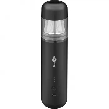 WENTRONIC Goobay Superior mini-batteri-håndstøvsuger, sort, 7 mundstykker, 3 børster, USB-C, 8000 Pa 77829