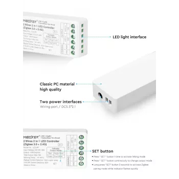 SYNERGY21 Synergy 21 controller CCT 2-tråd Zigbee*Milight/Miboxer* (LC2-ZR)