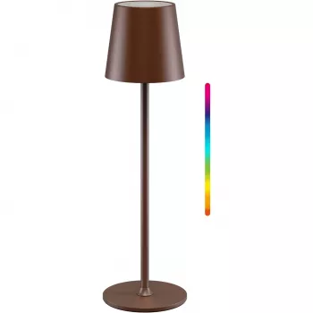Wentronic Goobay Wireless LED Table Lamp, Size M, 38 cm, RGBW, Copper-Coloured (76570)