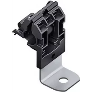 HellermannTyton 151-01643 RCA90SM6-PA66HIRHSUV/ST/ZN-BK ratchet-P-clip, skruemontering, PA66HIRHSUV, galvaniseret stålplade, sort