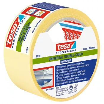 tesa 04939-00002-11 dobbeltklæbende monteringstape hvid 10 m x 50 mm