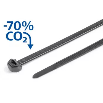HellermannTyton S50ROS-PP-BK Cable Tie 200mm x 4.9mm Black PP Chemical Resistant (1000 Pack) 118-00270
