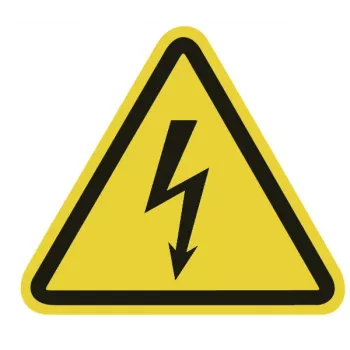 HellermannTyton WS3-A-150-YE Triangular Warning Sign, Yellow/Black, Self-Adhesive, 150 mm