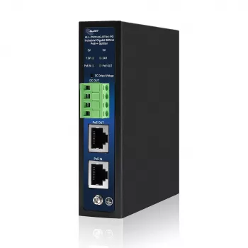ALLNET industriel PoE-splitter/extractor IEEE 802.3bt Type 4, 90W, 5V/9V/12V/24V valgbar udgang, Gigabit Ethernet, DIN-skinne-/vægmontering (ALL-PSI104G-BT90-PD)