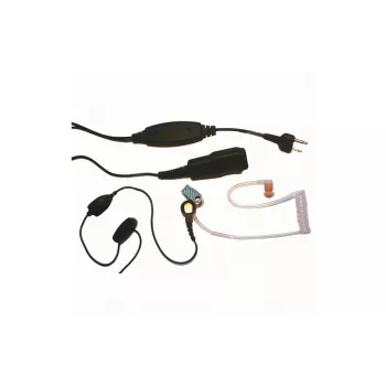 MIDLAND Albrecht AE 31-PT07 in-ear mono-headset med bøjlemikrofon og PTT, kabelbundet, 2-pin tilslutning, sort 41990