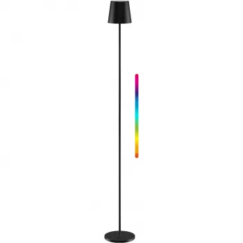 Goobay Wireless LED Floor Lamp, Size XL, 122 cm, RGBW, Black 76573