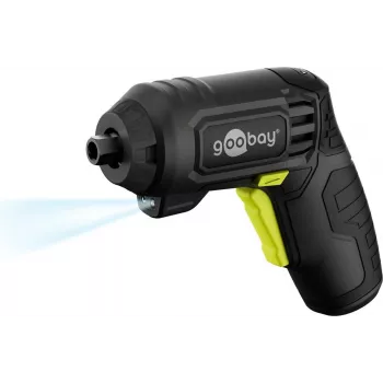 Goobay Mini Cordless Screwdriver Set 31-Piece Pistol Grip with 28 Bits and Micro-USB Charging (77818)