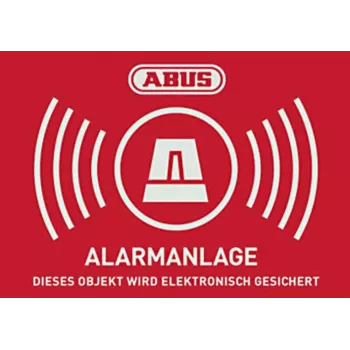 ABUS alarm-advarselssticker med logo 148 x 105 mm (1 stk.) AU1422
