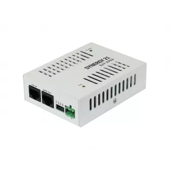 SYNERGY21 S21-3702 PoE+ til 24V DC konstantspændingsdriver, 24W, IEEE 802.3at, RJ45-indgang, skrueterminaler