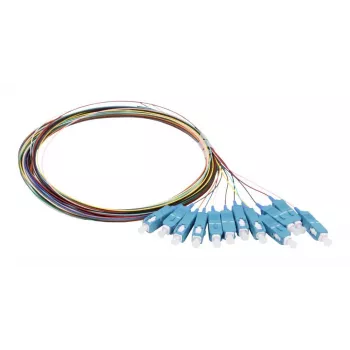 SYNERGY21 SC Single-Mode OS2 Fiber Optic Pigtail, 9/125µm, G.657.A2, 2m, 12-Pack, Coloured S215686V1