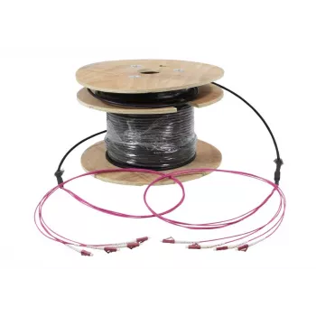 SYNERGY21 S217054V2 50m LC/LC OM4 4-fiber trunk-kabel, LSZH, på tromle