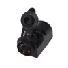 IWH Surface-Mount DIN Socket 12/24V 16A Black 019009