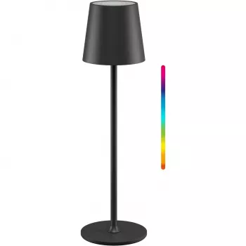Wentronic Goobay trådløs LED-bordlampe, størrelse M, 38 cm, RGBW, sort (76569)