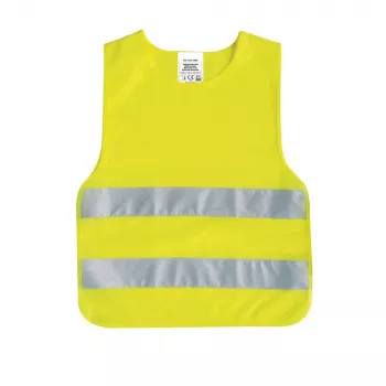 IWH 453502 Børne-refleksvest EN 1150, fluorescerende gul, velcrolukning, Unisex