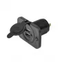 IWH USB dobbelt indbygningsstikdåse 12/24V 2,1A 2x USB-A sort 019006