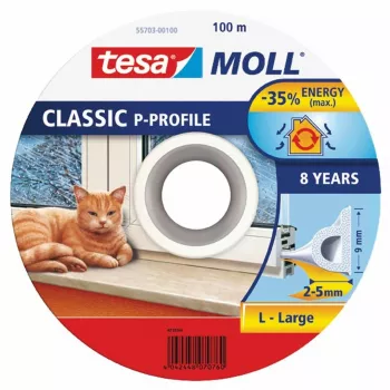 TESA tætning hvid P-profil selvklæbende EPDM-skumgummi-tætningsprofil 100m