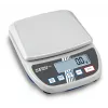 KERN EMS 12K0.1 præcisionsvægt, 12 kg x 0,1 g, rustfri stålplatform, RS-232, net-/batteridrift