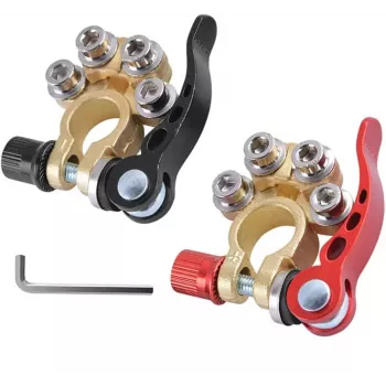 IWH 019056 batteri-hurtigstik, plus- og minus-fjederklemme, hurtiglukning, med gevindbolt, 1 par