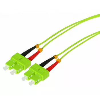 Tecline HD fiberoptisk patchkabel OM5, SC Duplex til SC Duplex, limegrøn, 5 m 796SS05