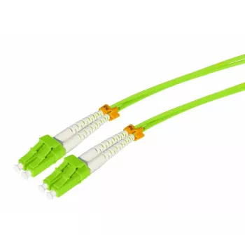 Tecline HD OM5 fiberoptisk patchkabel, LC duplex til LC duplex, 50/125 µm multimode, limegrøn, 20 m 796LL20