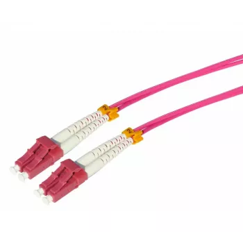 Tecline HD OM4 multimode LWL-patchkabel, LC duplex til LC duplex, 50/125 µm, lynglilla, 25 m 798LL25