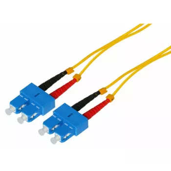 Tecline glasfiber-patchkabel HD, 9/125 µm, singlemode, OS2, SC duplex til SC duplex, gul, 15 m 799SS15