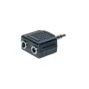 exertis Connect lydsplitterkabel - 3,5 mm stereo han til 2x hun, 0,2 m, sort 64650