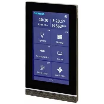 Siemens Touch Control TC5 5 panel, sort, indbygning 205/22 (5WG12052AB22)