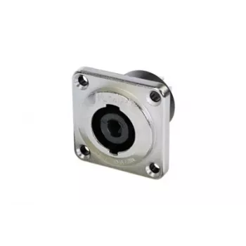 Neutrik NLT4MPXX speakON 4-Pole Panel Mount Receptacle, Black, Solder Cups, 30 A