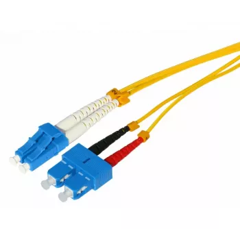 Tecline HD singlemode OS2 fiberoptisk patchkabel LC Duplex til SC Duplex, 9/125 µm, gul, 3 m 799LS03