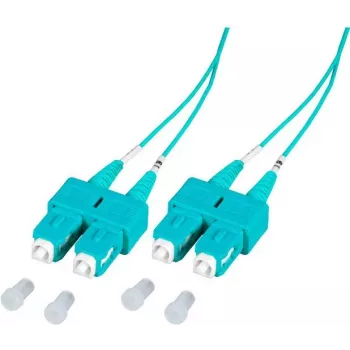 EFB Elektronik SCSCOM3DAQ2 2m Duplex SC OM3 Multimode LWL-patchkabel, LSZH aqua