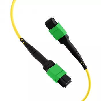 EFB Elektronik MPOF12MPOFOS2-1 MPO-PLUS APC til MPO-PLUS APC OS2 singlemode 12-fiber patchkabel, polaritet Type B, LSZH gul, 1 m