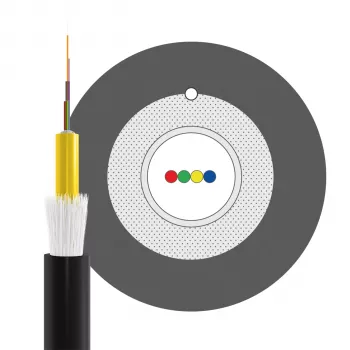 INFRALAN U-DQ(ZN)BH OM3 4G (1x4) Eca 3000N LSZH Black 7.5mm Fibre Optic Cable 54504D1E-CPR