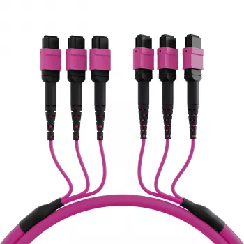 EFB Elektronik MTP-F/MTP-F 48-fiber matrix patchkabel OM4, LSZH lynglilla, kode A, 25m MTPF48MTPFOM4-25-A