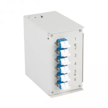EFB Elektronik DIN-skinne-boks OS2 6x LC-duplex-kobling uden pigtails (BHS60921.6)