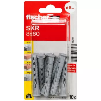 Fischer SXR 8 x 60 K NV Langskaftdyvel, 1 sæt (532741)