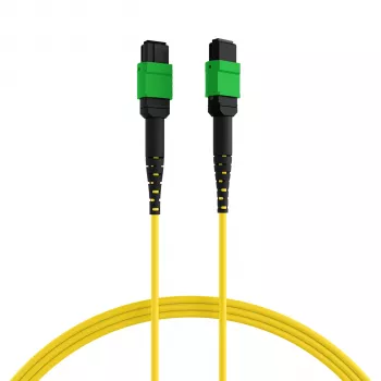 EFB Elektronik MPO-PLUS APC Female til MPO-PLUS APC Female OS2 8-fiber Type B LSZH Gult patchkabel, 1m MPOF8MPOFOS2-1