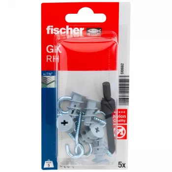 Fischer GK RH K NV Gipspladedübel med rundkrog, 22 mm, 1 sæt (510662)
