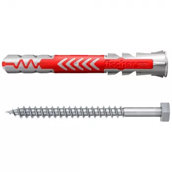Fischer DuoPower 10 x 80 S K NV Universaldübel med skrue, 1 sæt (543797)