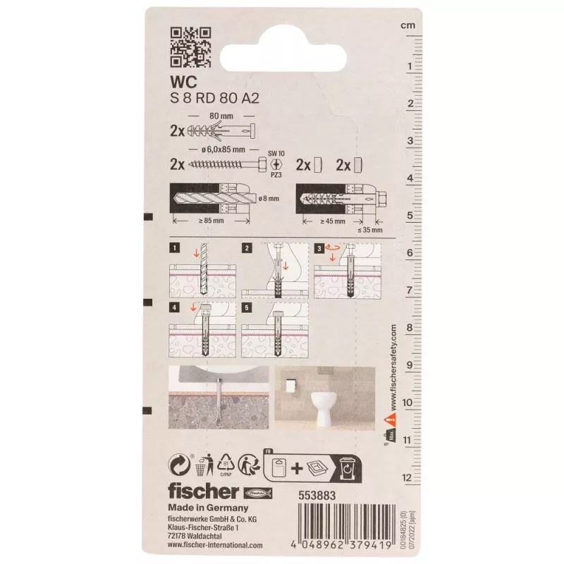 Fischer Monteringssæt Ready2Fix WC (553883)