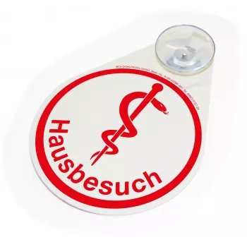 BOI Dokutech henvisningsskilt hjemmebesøg rød (9108-02096-001)