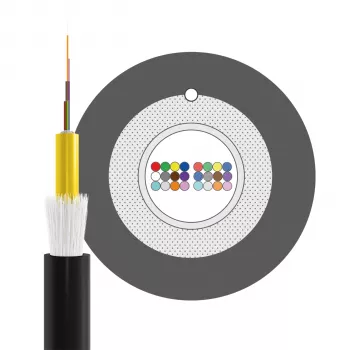 INFRALAN A-DQ(ZN)B2Y OS2 24E (1x24) Fca 2000N Black 5.8mm G657A1 Outdoor Fiber Optic Cable, 24 Fibers, 2000N Tensile Strength, Loose Tube, PE Sheath A24S2F1