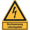 HEIN Industrieschilder 172863 High Voltage Danger to Life Warning Combination Sign, Plastic