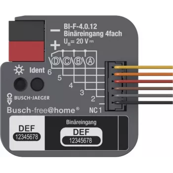Busch-Jaeger KNX Binært indgang 4-kanal indbygning BI-F-4.0.12 2CDG510024R0021