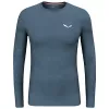 Salewa Cristallo Warm Amr L/S Tee herre merino baselayer - Dark Denim, størrelse M
