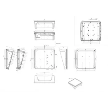 Bopla BoPad BOP 2222 P-9005-SET display kabinet 203 x 220 x 83,7 mm ABS sort RAL 9005 35122575.HMT1