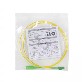 LogiLink FPSLS50 singlemode OS2 fiberoptisk patchkabel, SC/APC til LC/APC, 9/125 µm, 50 m, gul