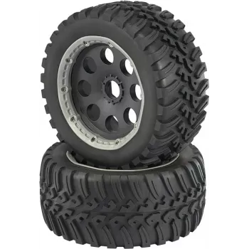 Reely 1:6 buggy komplette hjul V-blok 6-eget sort 1 stk. (RE-6478860)