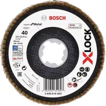Bosch Expert for Inox X-LOCK skæreskive, 125 x 1,0 mm, rustfrit stål, 1 stk. 2608619803